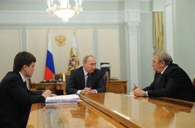 Встреча Владимира Путина с Президентом РАН Владимиром Фортовым и руководителем ФАНО Михаилом Котюковым