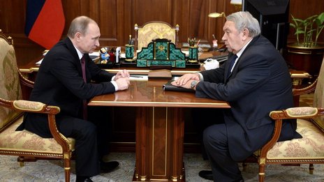 Встреча Владимира Путина с главой РАН Владимиром Фортовым