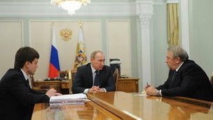 Встреча Владимира Путина с Президентом РАН Владимиром Фортовым и руководителем ФАНО Михаилом Котюковым